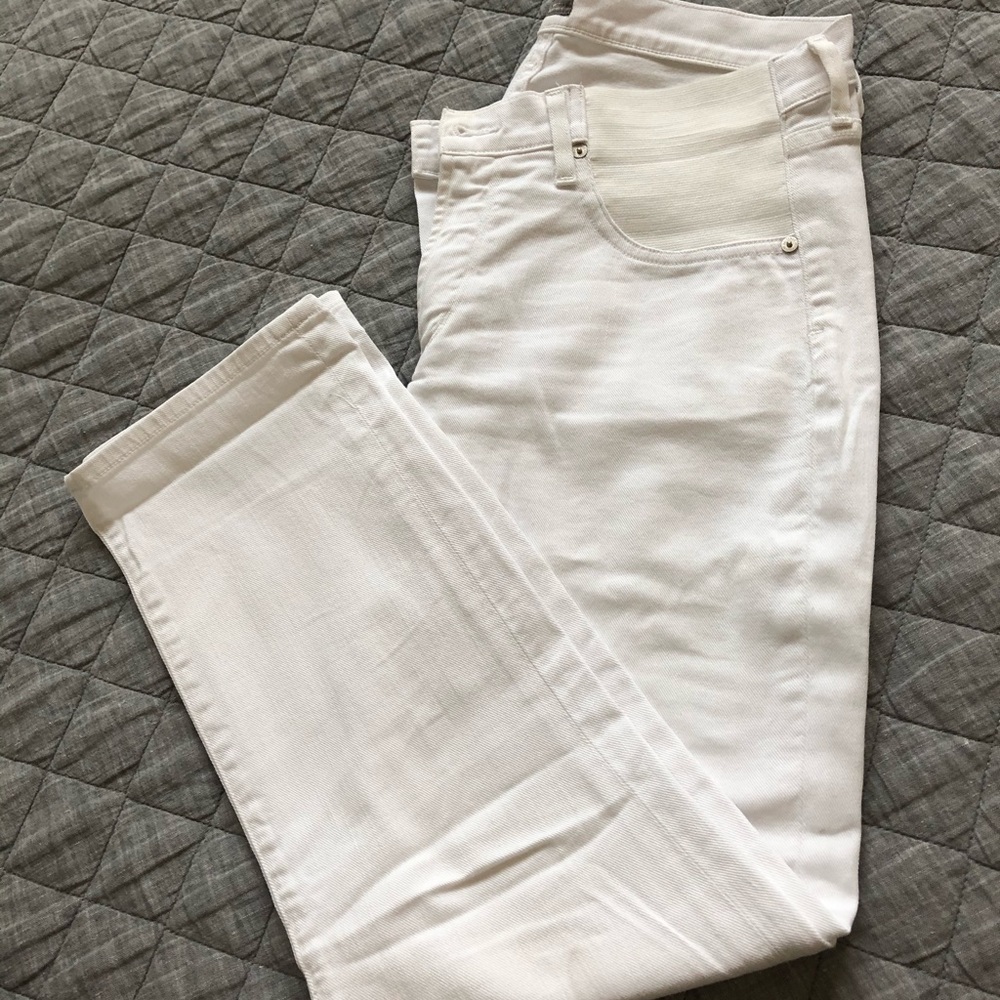 COH white maternity ankle jeans